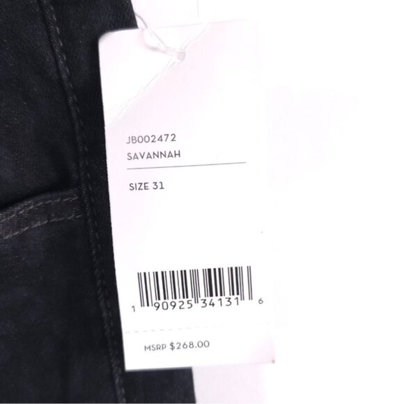 NWT J BRAND Lillie Black Leopard Button Fly Print High Rise Crop‎ Skinny Jeans - Picture 15 of 15